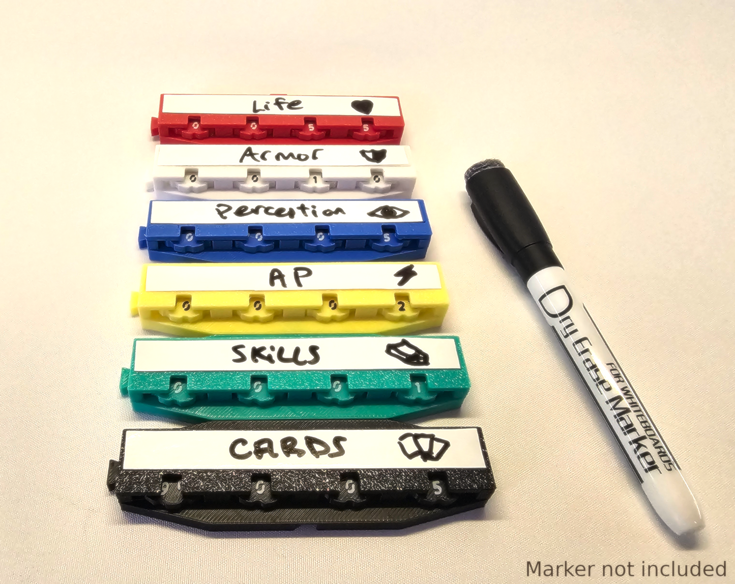 Comptoir avec étiquette effaçable