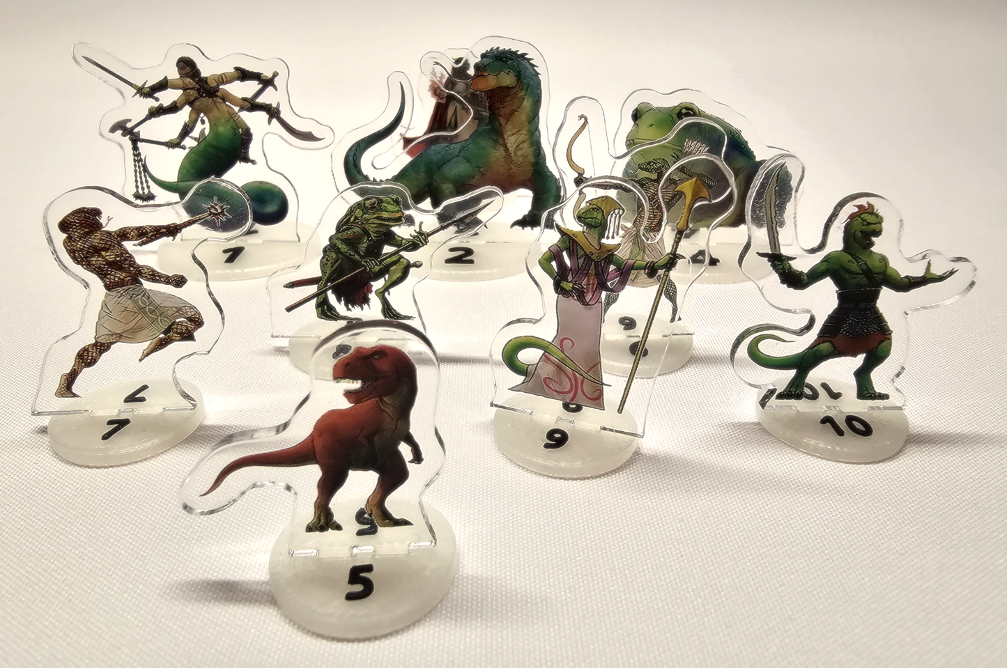 League of Dungeoneers - Enemies trackers with numbered bases