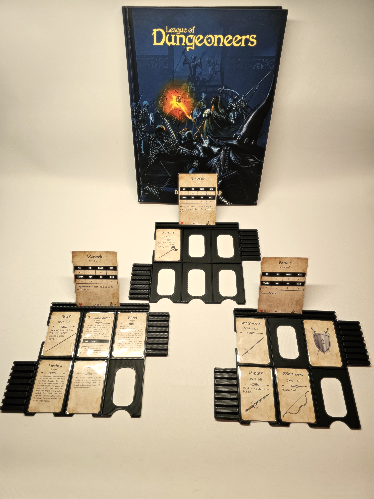 'League of Dungeoneers' enemy equipment stands.