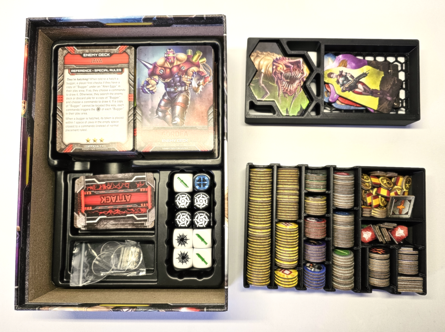 Insert / Organisateur pour le jeu de société Contra