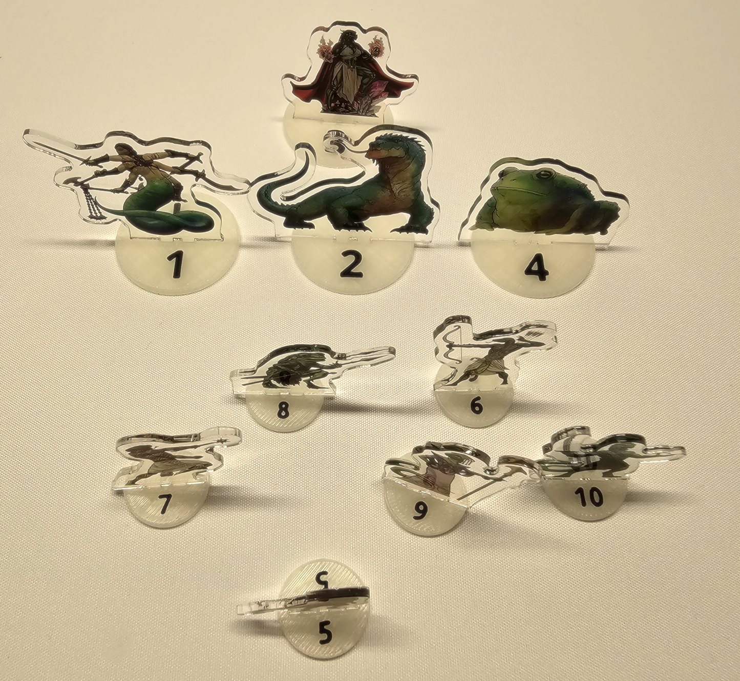 League of Dungeoneers - Enemies trackers with numbered bases