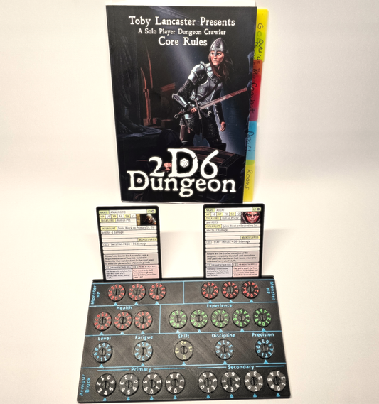 Compact 2D6 Dungeon Player Dashboard