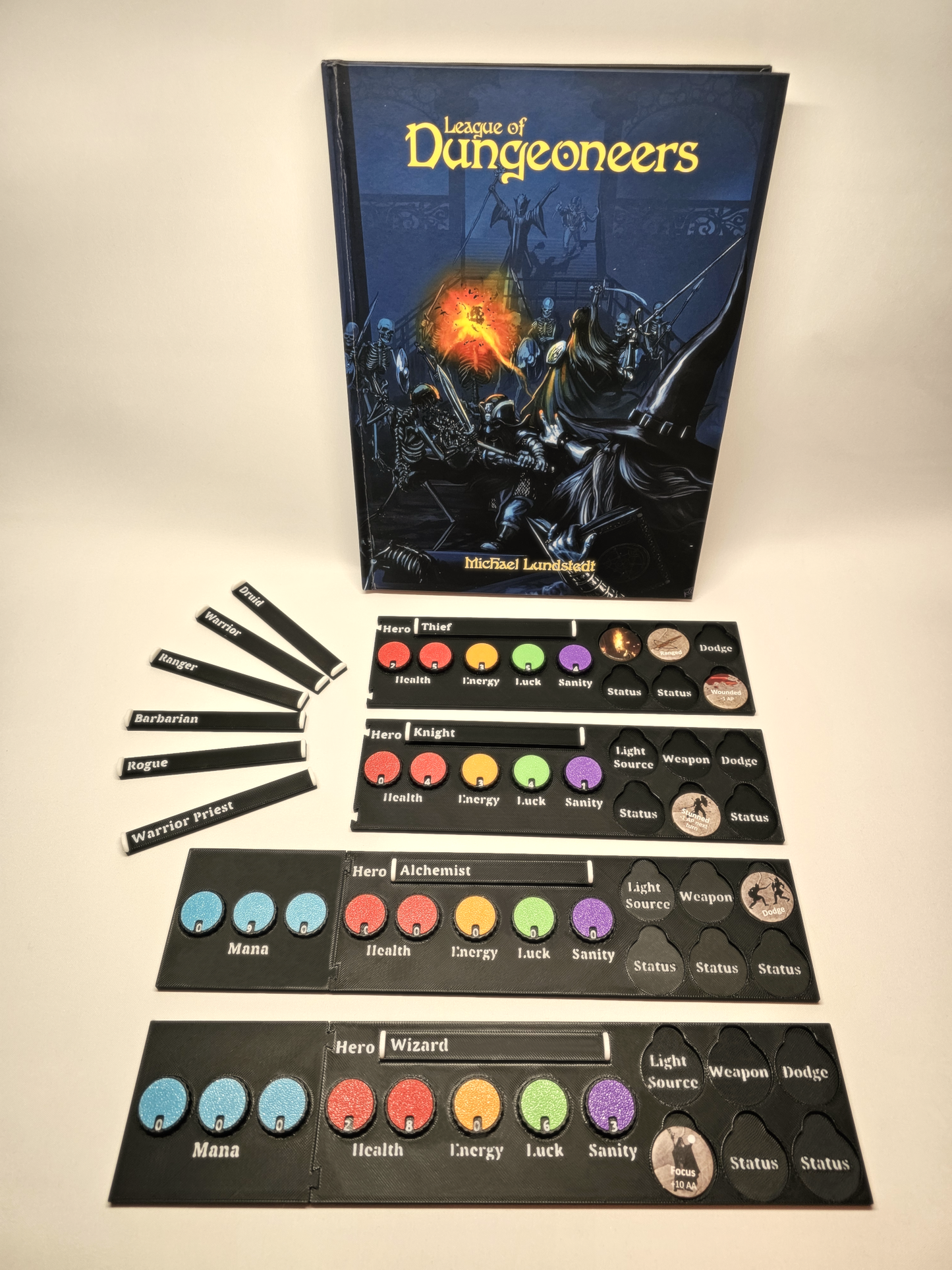 League of Dungeoneers - Tableaux de bord de groupe et des héros