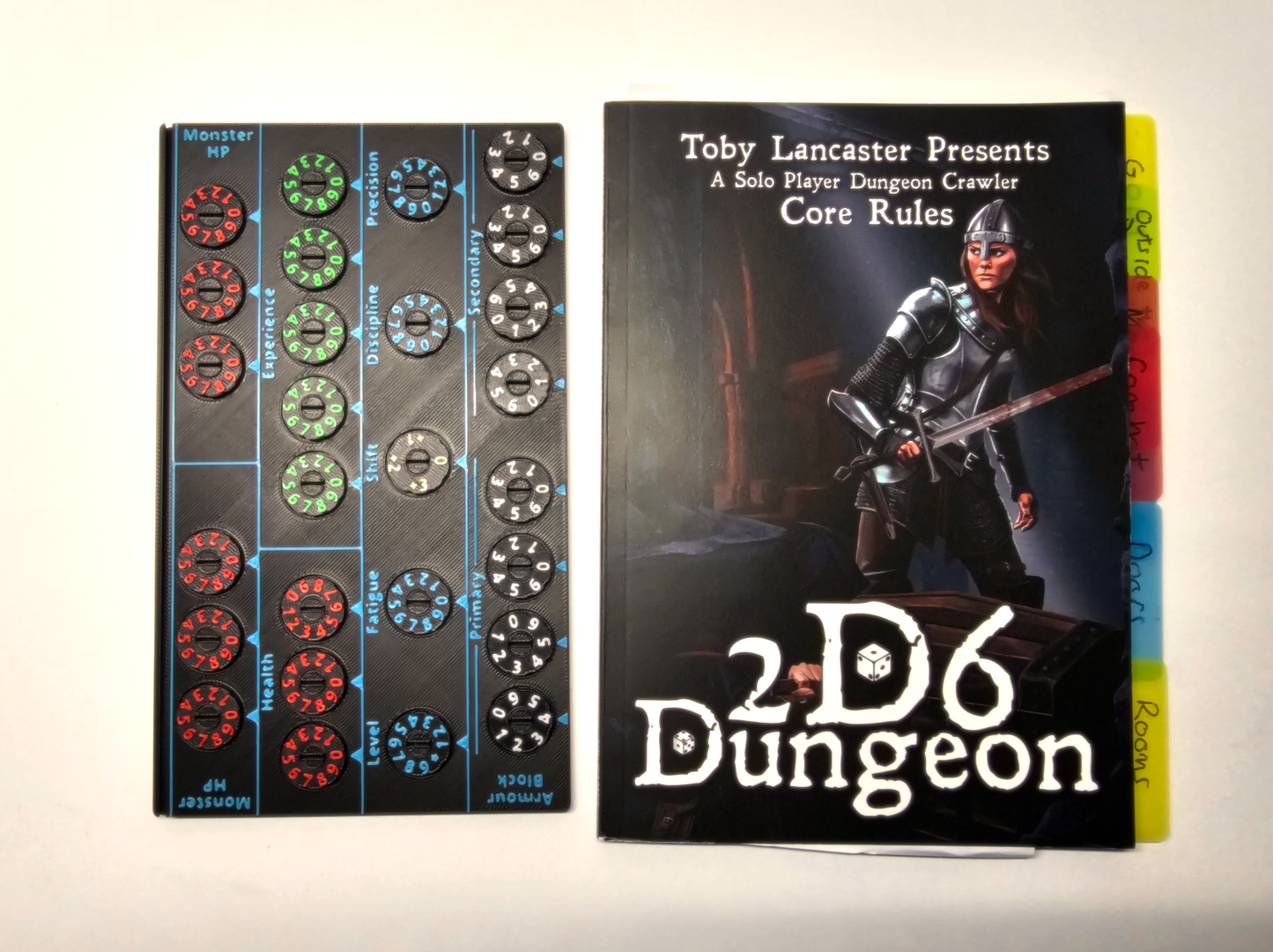 Compact 2D6 Dungeon Player Dashboard