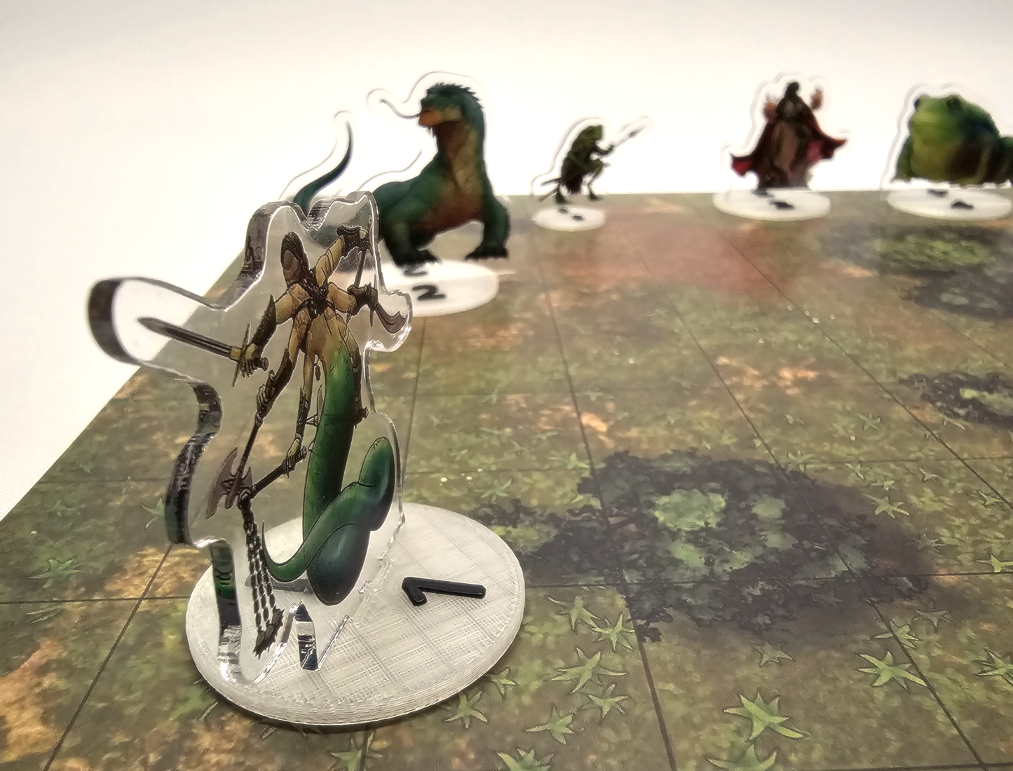 League of Dungeoneers - Enemies trackers with numbered bases