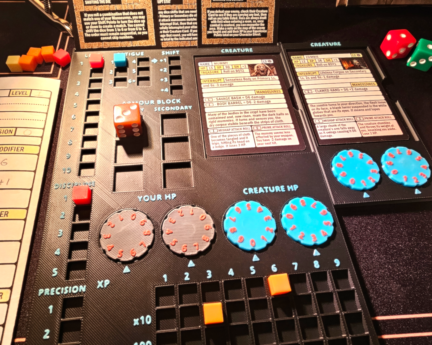 2D6 Dungeon Extra Creature Life Tracker