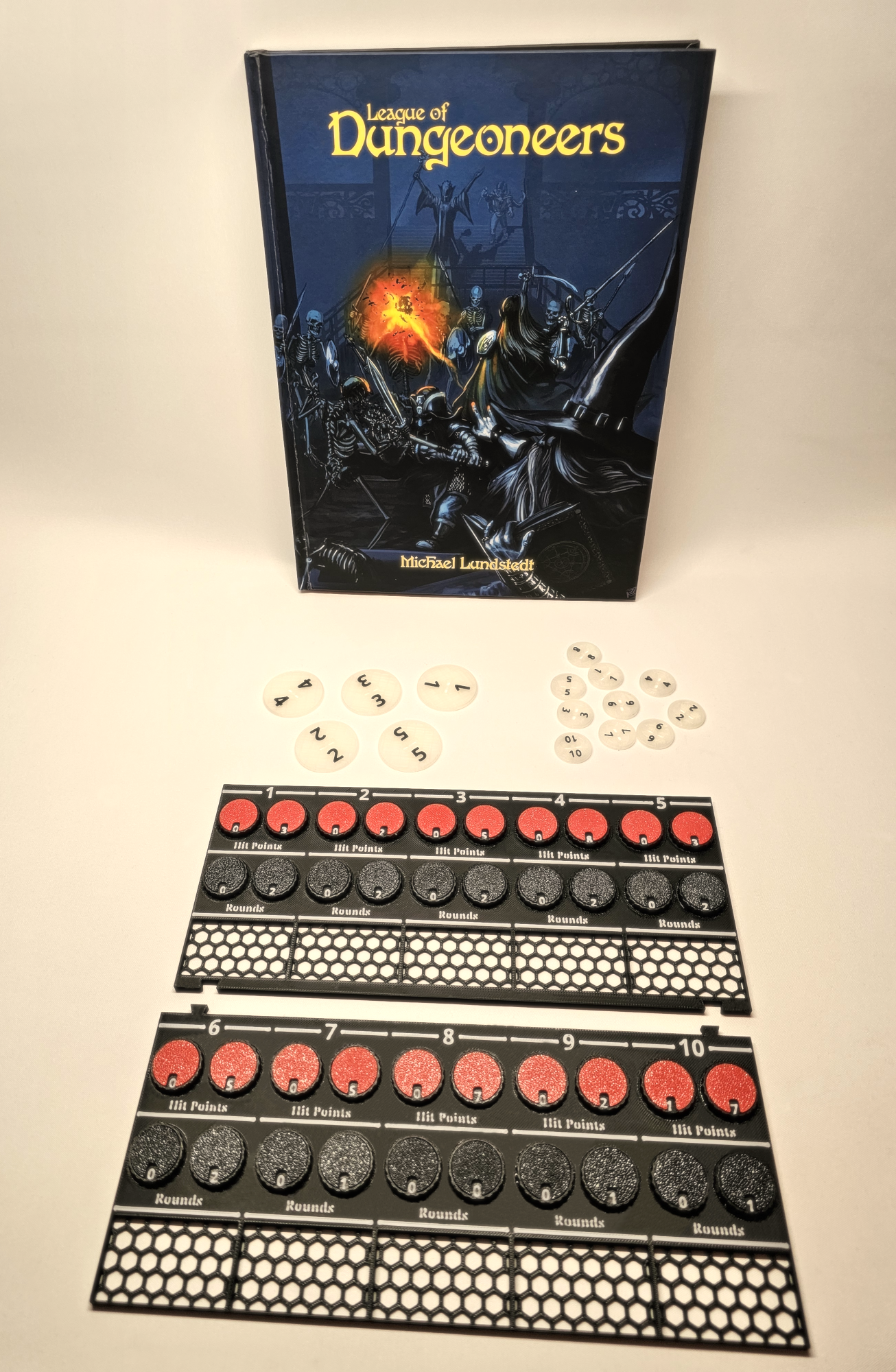 League of Dungeoneers - Enemies trackers with numbered bases