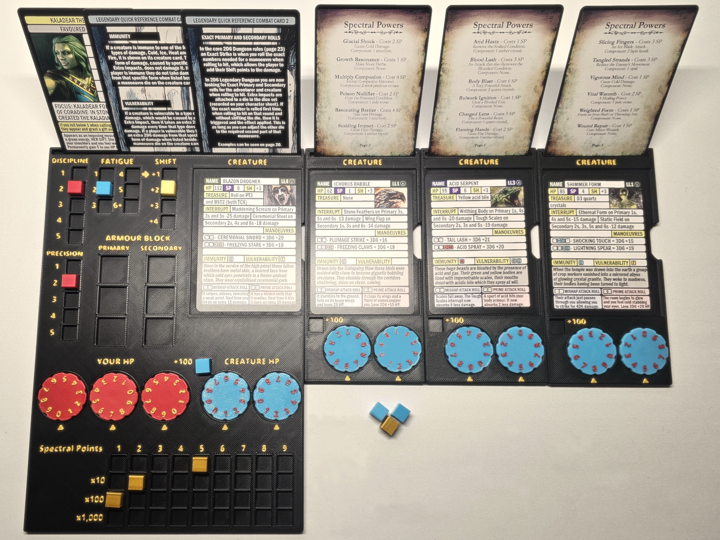 2D6 Legendary Dungeon - Extra Creature Board