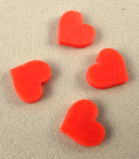 Heart Tokens 2mm (Pack of 10)
