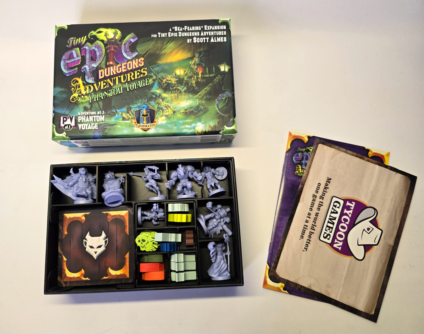 Tiny Epic Dungeons: Adventures - Phantom Voyage extension – Game Insert Organizer (Unofficial)