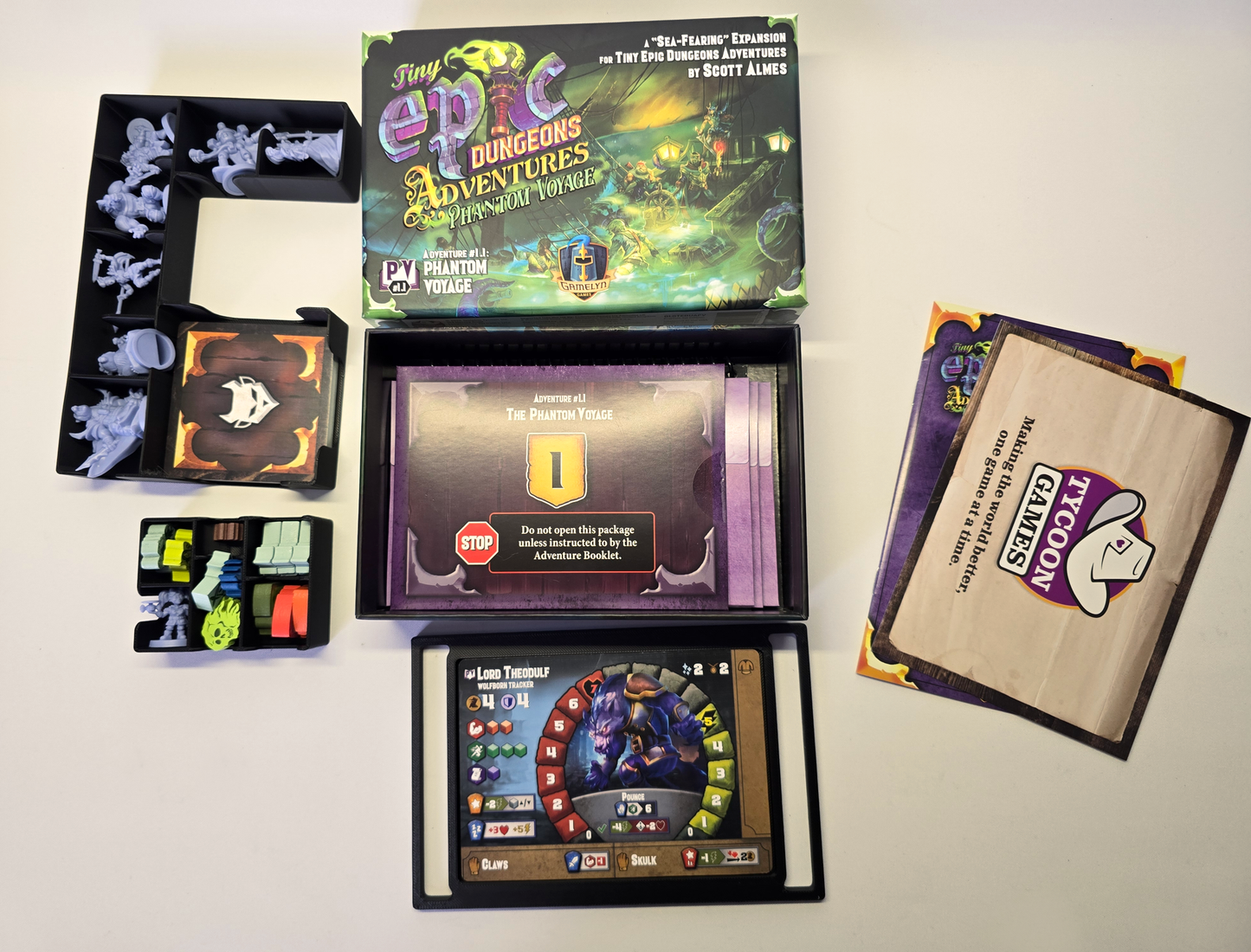 Tiny Epic Dungeons: Adventures - Phantom Voyage extension – Game Insert Organizer (Unofficial)