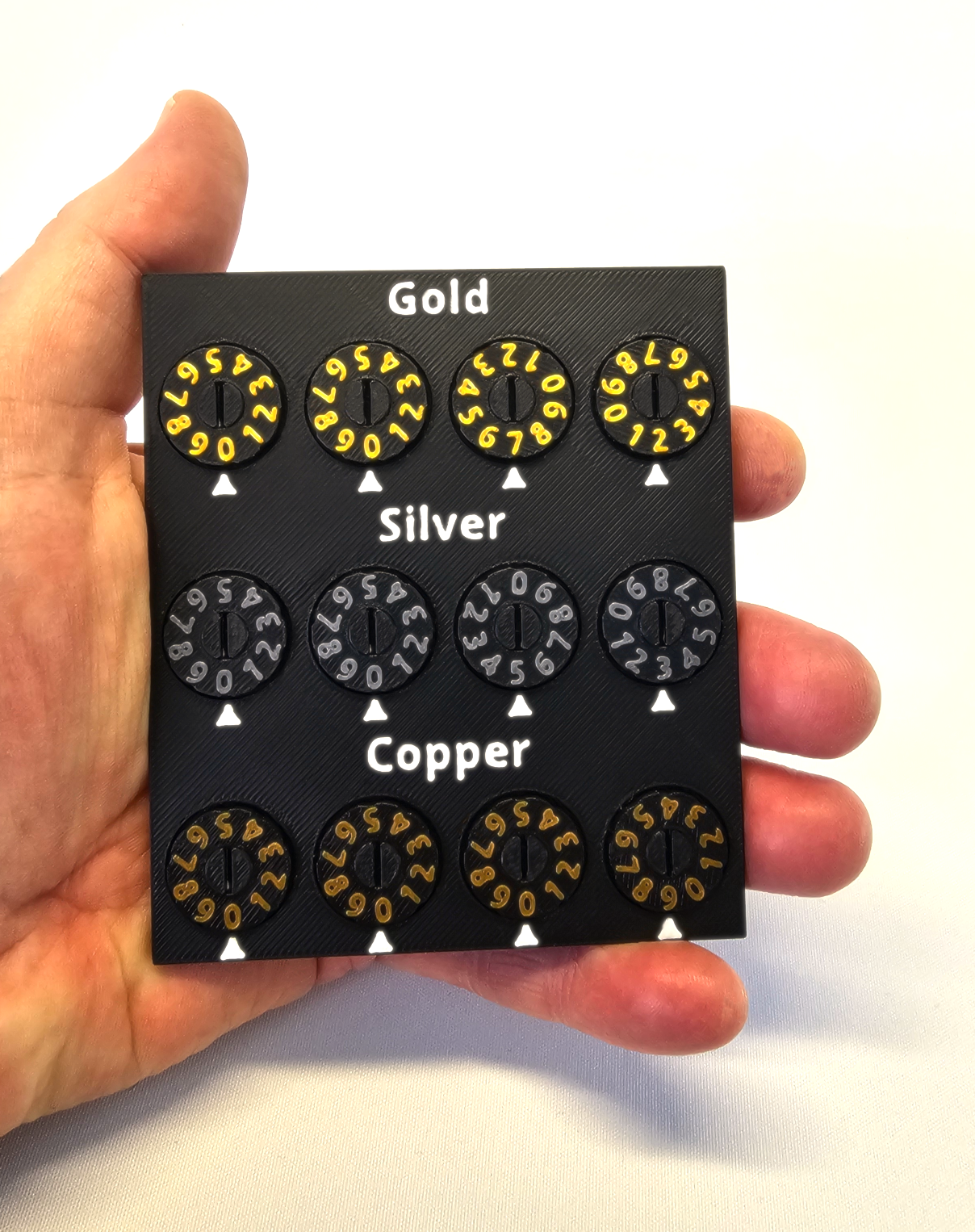 Gold, Silver & Copper tracker for 2D6, D&D and more...