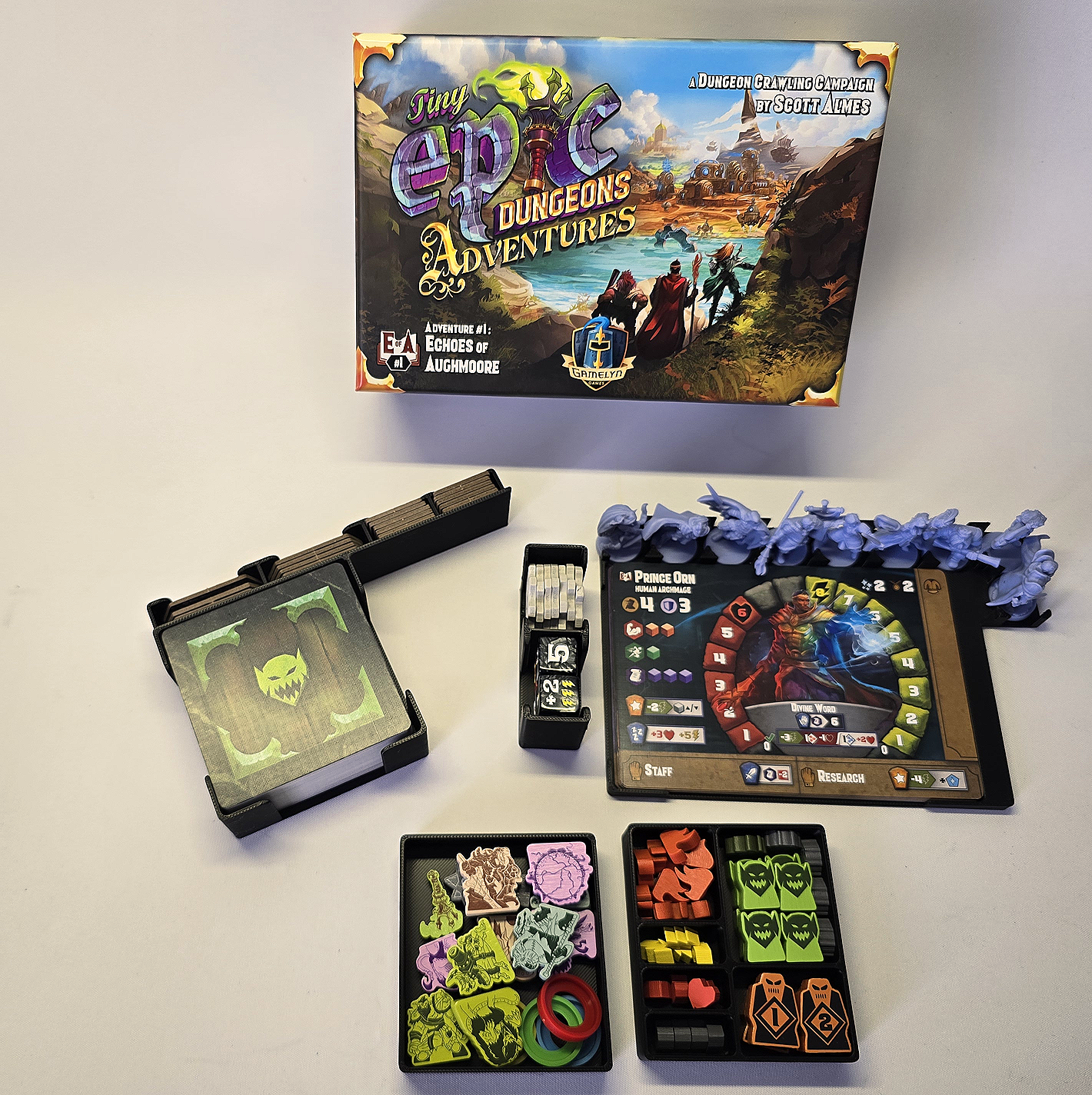 Tiny Epic Dungeons: Adventures – Game Insert Organizer (Unofficial)