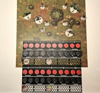 League of Dungeoneers - Enemies trackers with numbered bases